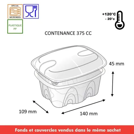 La barquette traiteur pour plat chaud avec couvercle pour micro-ondes
