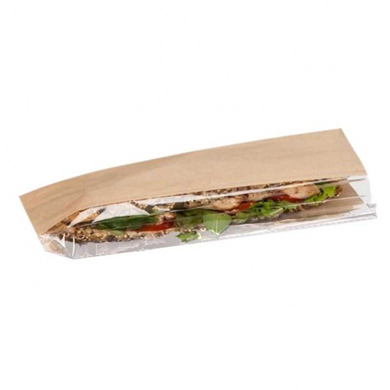 Blanc Sulfite Enfilées sacs en papier alimentaire Sandwich épicerie comptoir Sac 