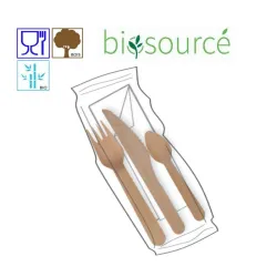 COUVERT EN BOIS DE BOULEAU KIT 4 EN 1 BOIS JETABLE