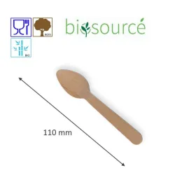 CUILLERE A DESSERT EN BOIS JETABLE