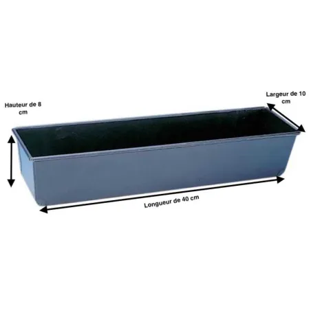 Moule à biscotte large en tôle bleu 40x10