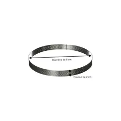 CERCLE PERFORE EN INOX 8 x 2