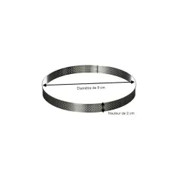 CERCLE PERFORE EN INOX 9 x 2 