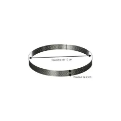 CERCLE PERFORE EN INOX 10 x 2 