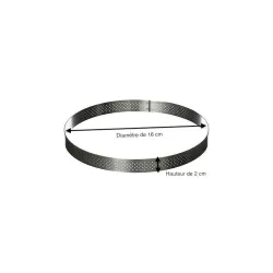 CERCLE PERFORE EN INOX 16 x 2