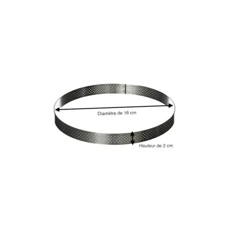 CERCLE PERFORE EN INOX 16 x 2