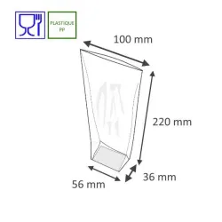 Sachet plastique pour bonbon, pâtisseries, Boulangeries, Confiseries