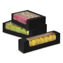 BOITE A MACARON NOIRE EN CARTON BOITE A MACARON NOIRE EN CARTON PAPA France - 4