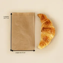 SAC CROISSANT KRAFT BRUN