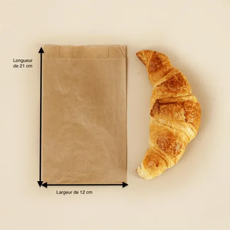 SAC CROISSANT KRAFT BRUN