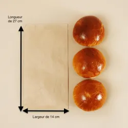 SAC CROISSANT KRAFT BRUN