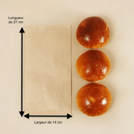 SAC CROISSANT KRAFT BRUN