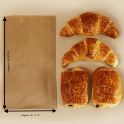 SAC CROISSANT KRAFT BRUN