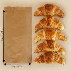 SAC CROISSANT KRAFT BRUN