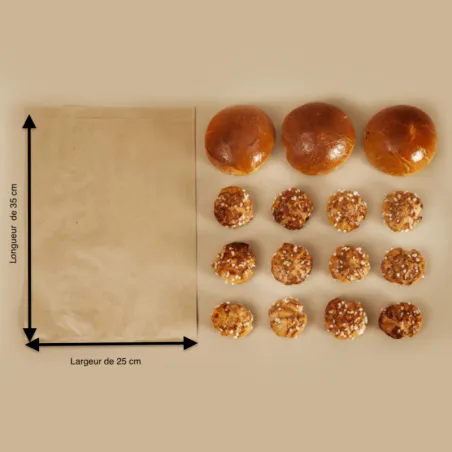 SAC CROISSANT KRAFT BRUN