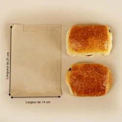 SAC CROISSANT KRAFT BRUN 140 210