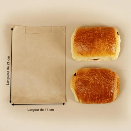 SAC CROISSANT KRAFT BRUN 140 210