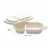  BARQUETTE OVALE BLANCHE CANNE A SUCRE - 2 comp. 240  x 154 x 40