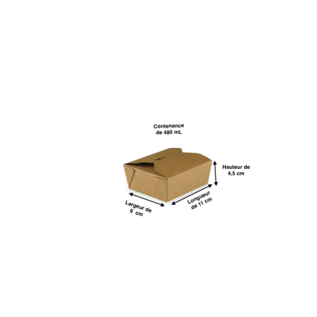 Boite pour repas à emporter Kraft brun à petits prix avec Papa France Boite pour repas à emporter Kraft brun à petits prix avec Papa France