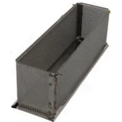 MOULE PERFORÉ POUR PATÉ EN CROUTE À CHARNIERES DEMONTABLE ET EN INOX Moule pour pâte en croute perforé 20 x 7 x 9 cm