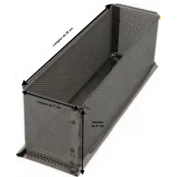 Moule pour pâte en croute perforé 35 x 7 x 9 cm