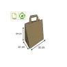 Sac Kraft Brun poignées plates boulangerie patisseries 32 x 22 x 24