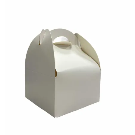 BOITES PATISSIERES A POIGNEE BLANCHES