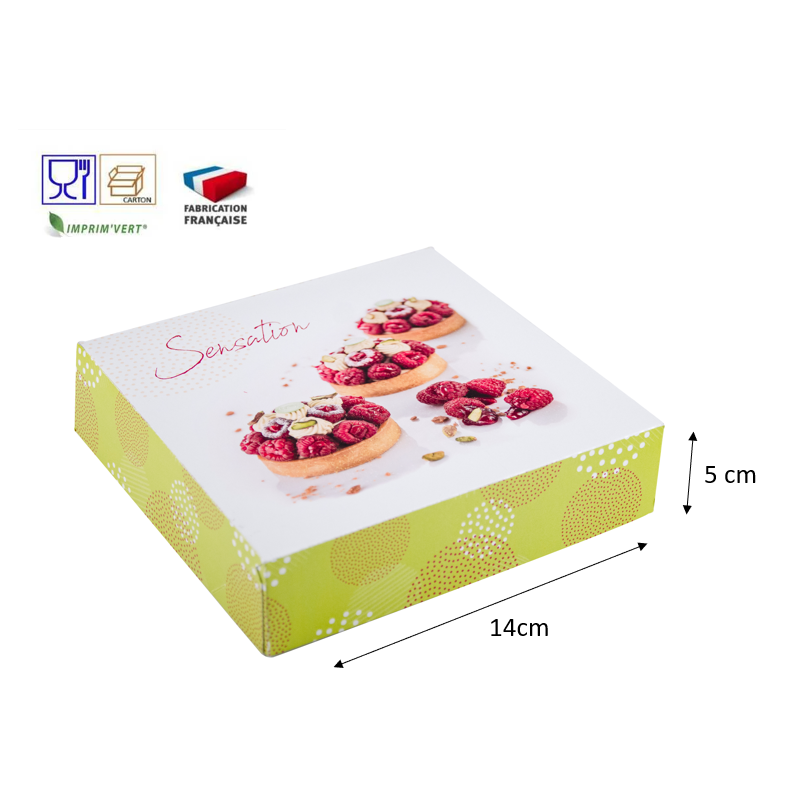 Boîtes de gâteau de sucrerie de boîte en carton de papier faites
