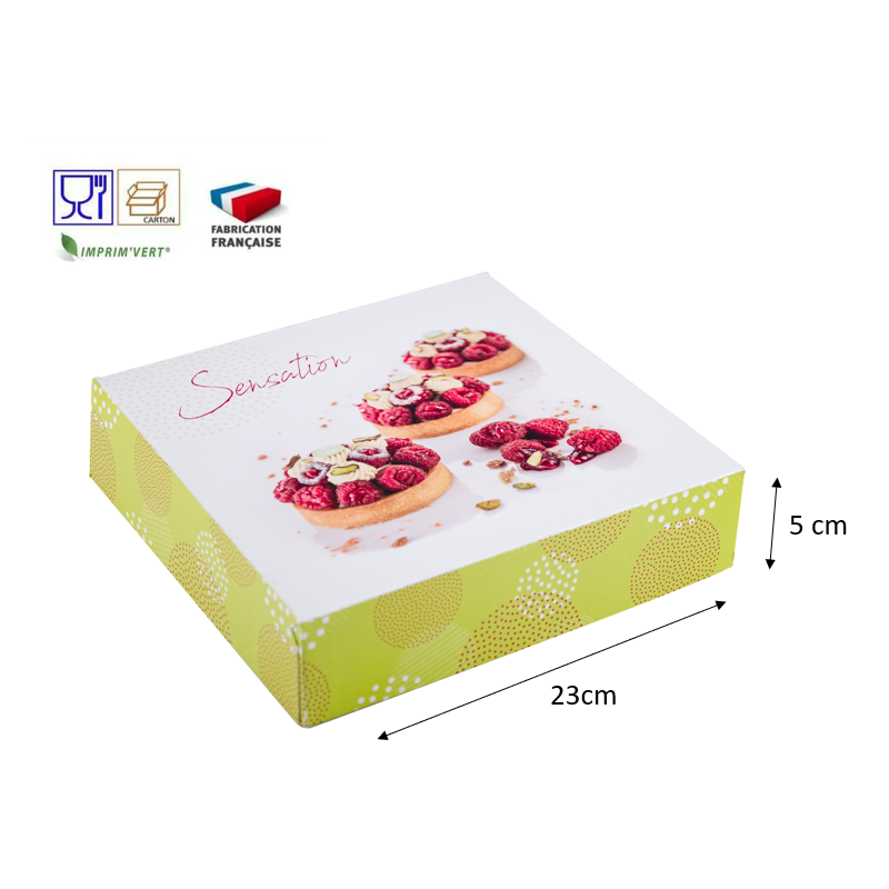 Boites pâtissières carton, boîte à gâteaux et tartes PAQUET DE 50