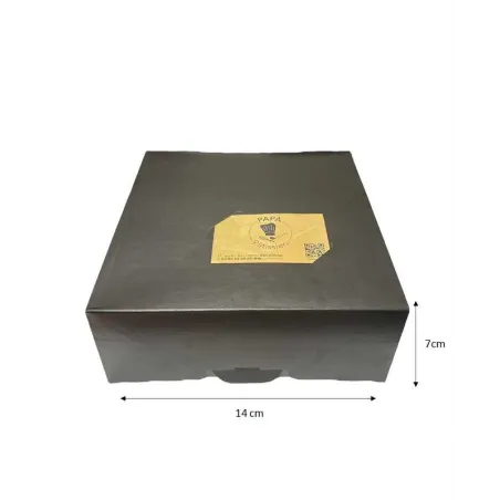 Boîte pâtissière Noire face tombante avec encoches Boîte pâtissière Noire face tombante avec encoches