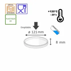 POTS PLASTIQUE ROND MICRO ONDABLE TUSIPACK