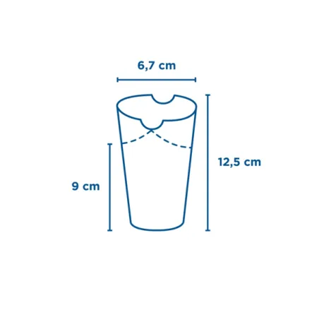 GOBELETS A FRITES EN CARTON NOIR AVEC FERMETURE 360ML