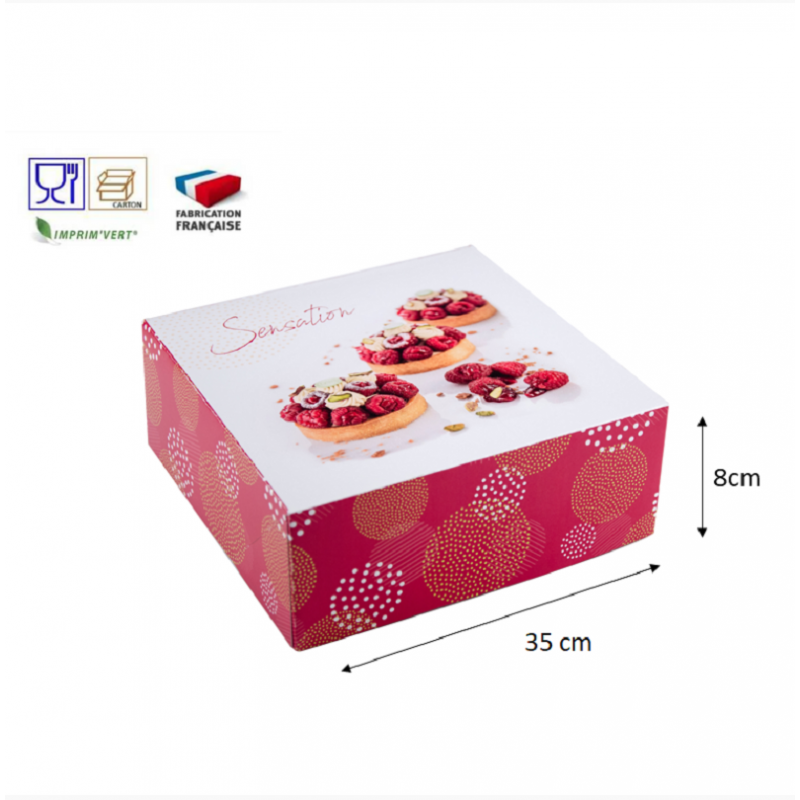 Boite à buches de Noël, un emballage alimentaire festif blanc COLIS DE 25  Designation Boites à buches carton 20 x 11 cm