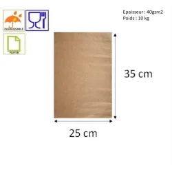 PAPIER INGRAISSABLE BLANC OU BRUN