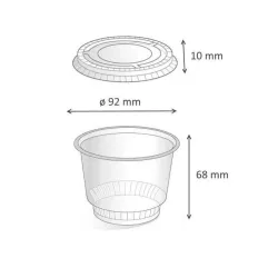 coupe dessert en plastique