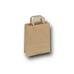 Sac Cabas kraft brun poignées plates