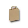 Sac Cabas kraft brun poignées plates Sac Cabas kraft brun poignées plates