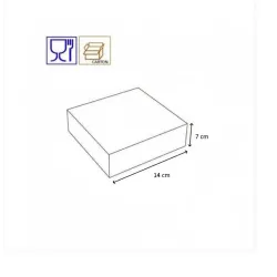 Boites pâtissière kraft ouverture frontale hauteur 8 cm