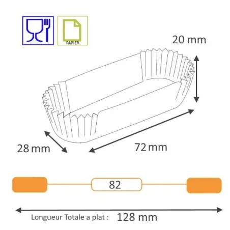 Caissette cuisson plissée blanche Benders pour Pâtisserie Boulangerie