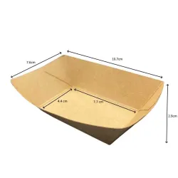 BOITE  “SERVIPACK” FORME BATEAU POUR FRITES