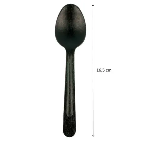 Couverts jetables en bois noirs, un choix professionnel | Papa France Couverts jetables en bois noirs, un choix professionnel | Papa France