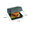 Boite burger noire réutilisable pour emballage burger éco