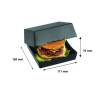 Boite burger noire réutilisable pour emballage burger éco