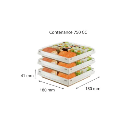 BOITE SALADE ÉTANCHE BIODÉGRADBLE LUXIFOOD