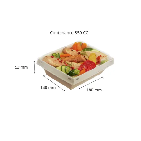 BOITE SALADE ÉTANCHE BIODÉGRADBLE LUXIFOOD