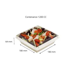 BOITE SALADE ÉTANCHE BIODÉGRADBLE LUXIFOOD