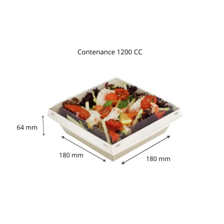 BOITE SALADE ÉTANCHE BIODÉGRADBLE LUXIFOOD