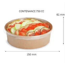 BOL SALADE KRAFT BRUN