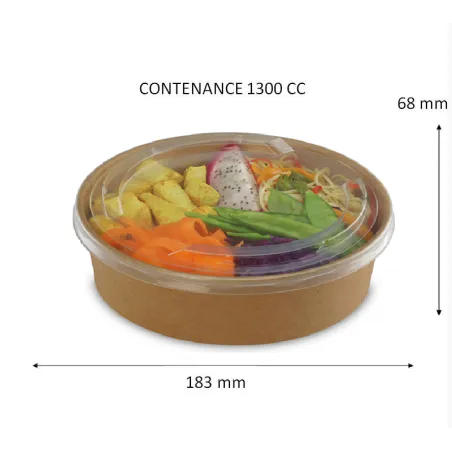 BOL SALADE KRAFT BRUN