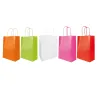 Sac papier kraft couleurs unis poignées torsadées pour Boulangerie Pâtisserie